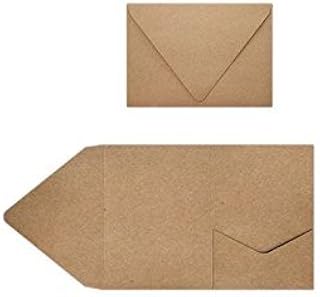 A7 Pocket Invitations - 18pt. Grocery Bag (10 Qty