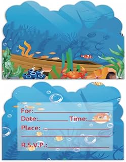 20pcs Birthday Invitations for Boys and Girls