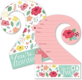 2nd Birthday Tea for Two Fill-in Invitations