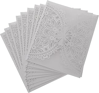WESIEVYA 10pcs European Retro Wedding Invitations