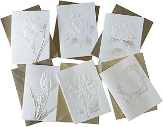 WUMUZAI Floral Note Cards, Set of 6