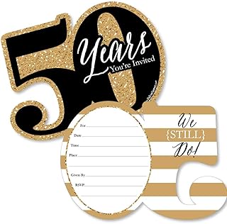 50th Wedding Anniversary Fill-in Invitations