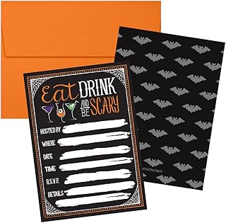 Halloween Party Invitations - 12 Cards