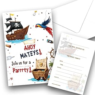 Pirate Map Party Invitations Pack (12 Pack)