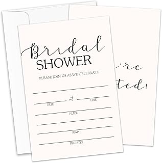 lamocho Bridal Shower Invitations with Envelopes, Wedding Inv