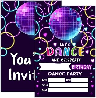 Dance Birthday Invitations for Girl with Envelopes