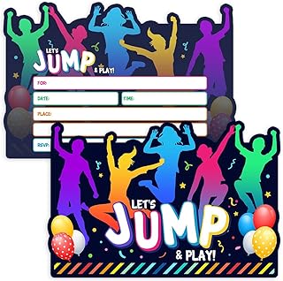 Trampoline Birthday Party Invitations