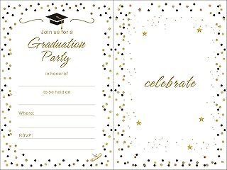 Graduation Party Invitation Cards - 25 Set