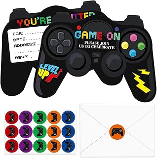 Tevxj Video Game Birthday Party Invitations 30 Pack