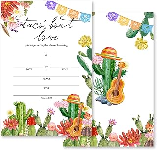 Taco 'Bout Love Fiesta Couples Shower Invitation, Mexican Engagement Fiesta Invitation