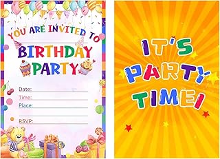 32 Birthday Invitation Cards for Children, Men, Women, and Kids