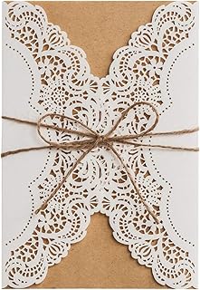 Rustic Laser Cut Wedding Invitations Kit