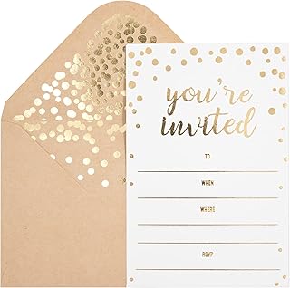 50 Pack Elegant Gold Foil 