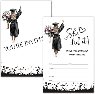 ZSHFMY Graduation Party Invitations, 20 with Envelop