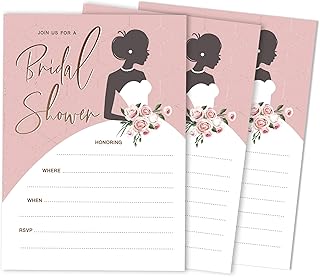 30 Floral Fill-in Bridal Shower Invitations