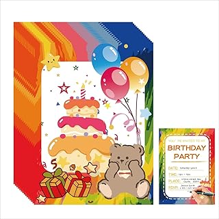 32 Birthday Invitation Cards (ORANGE)