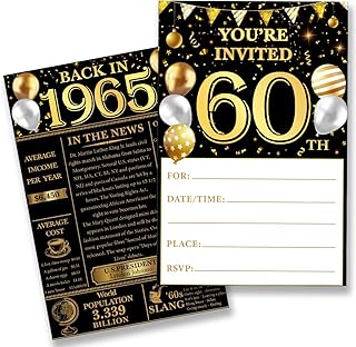 QZJ 60th Birthday Party Invitations