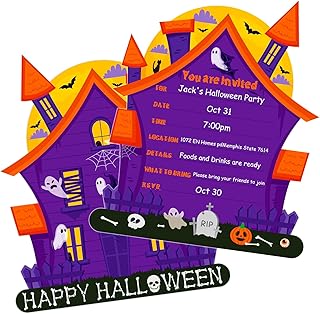 D4DREAM Halloween Party Invitation Cards 12 Pcs