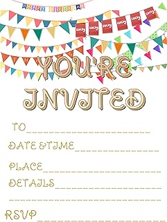 30 Birthday Invitation Cards for Children, Men, Women, and Kids