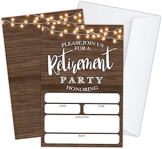 haipino 20 Pcs Retirement Party Invitation Cards