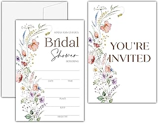Spring Wildflower Bridal Shower Invitations