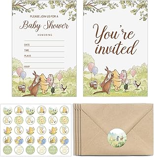 Winnie the Pooh Baby Shower Invitations