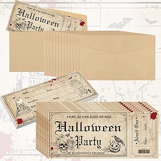60 Pcs Halloween Party Invitations with Envelopes