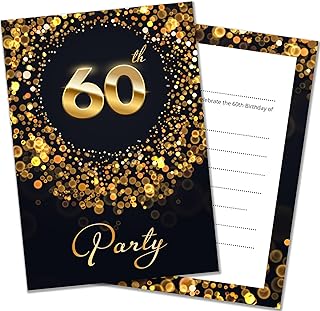 Olivia Samuel 20 x 60th Birthday Party Invitations
