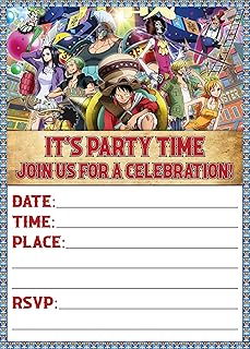 ENDLESS CHOICES 20-Piece Anime Birthday Invitations